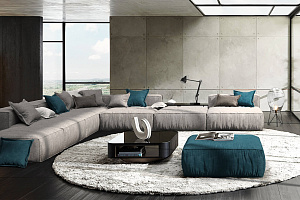 Модульный диван Фри Лаунж на заказ, бежевый